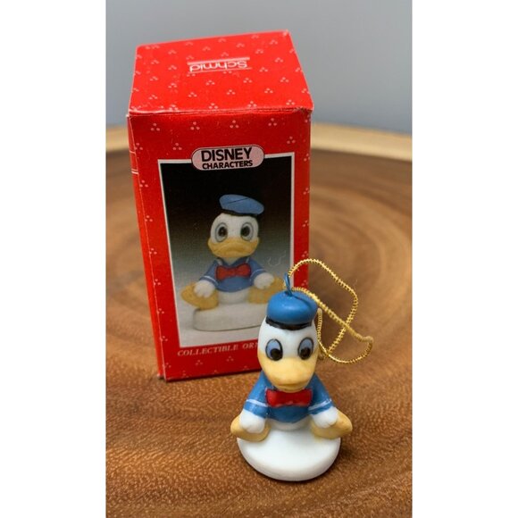Donald Duck Disney Collectible Ornament By Schmid with Box 1980s - Picture 1 of 8